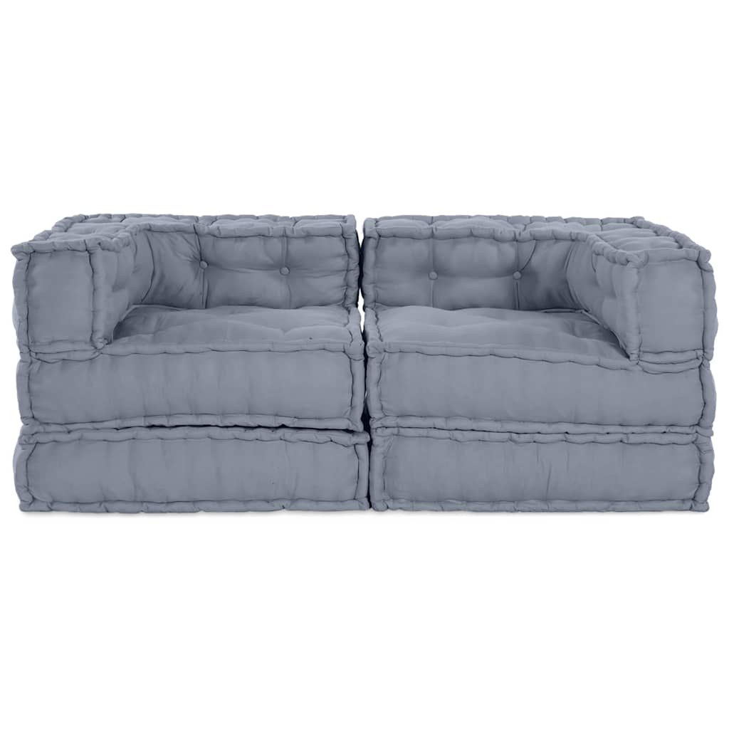 Kissen 2 pcs Grau 70 x 70 x 54 cm Polyester