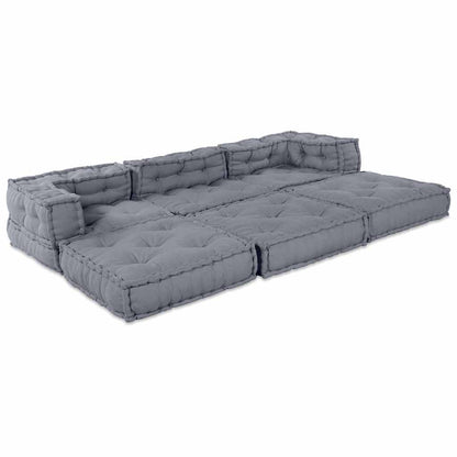 Kissen 3 pcs Grau 70 x 70 x 54 cm Polyester