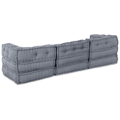 Kissen 3 pcs Grau 70 x 70 x 54 cm Polyester