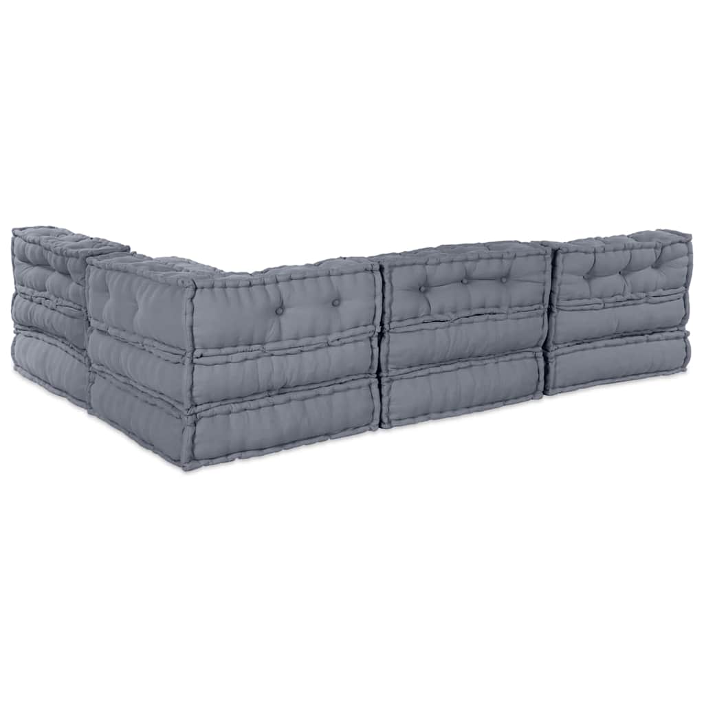 Kissen 4 pcs Grau 70 x 70 x 54 cm Polyester