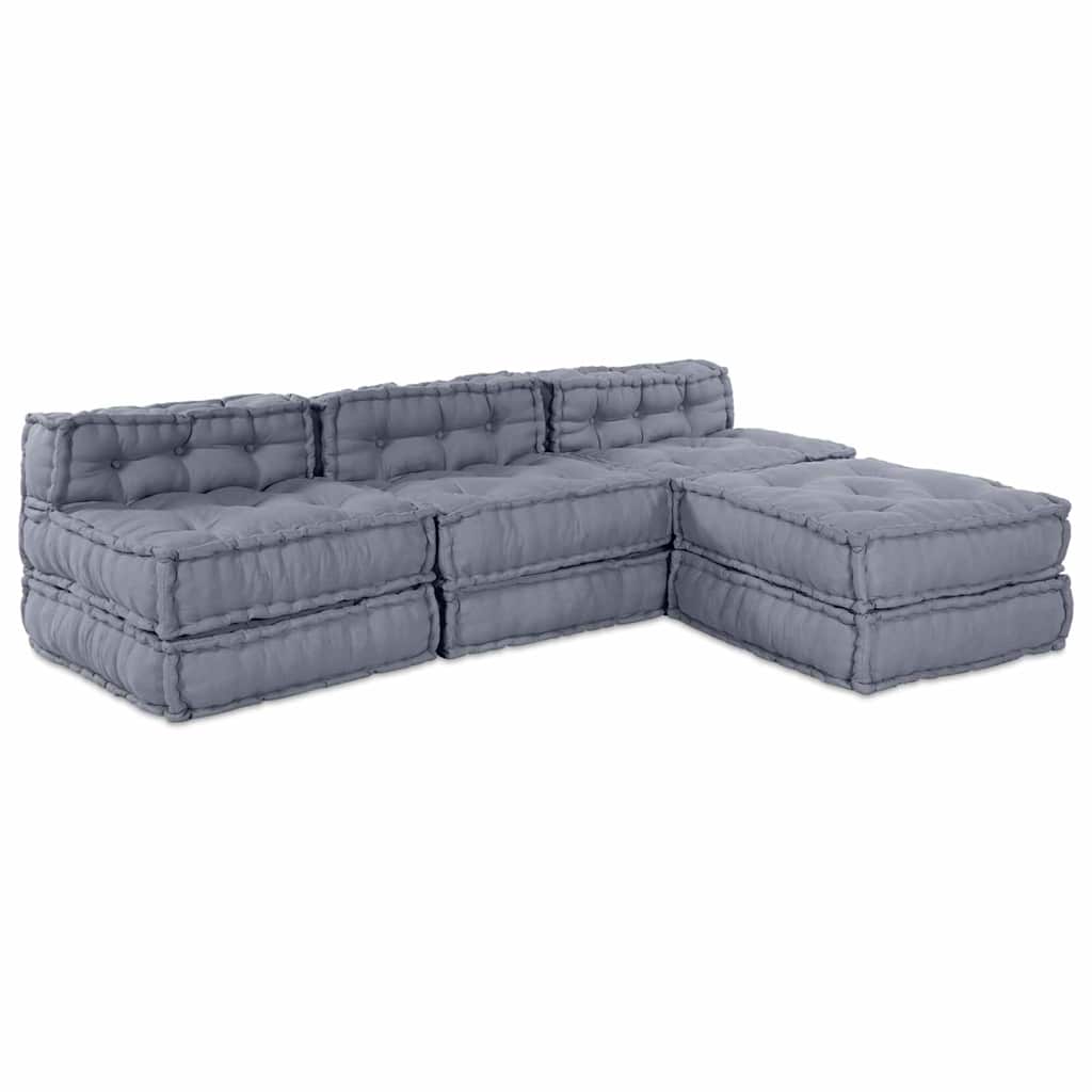 Kissen 4 pcs Grau 70 x 70 x 54 cm Polyester