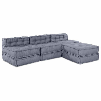 Kissen 4 pcs Grau 70 x 70 x 54 cm Polyester