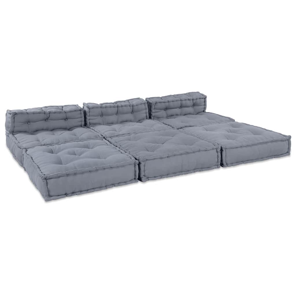 Kissen 4 pcs Grau 70 x 70 x 54 cm Polyester