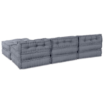 Kissen 4 pcs Grau 70 x 70 x 54 cm Polyester