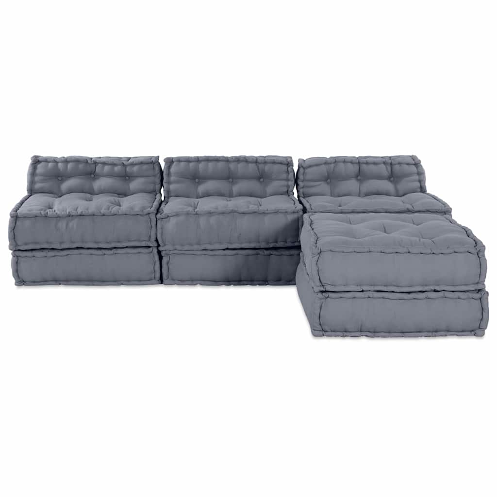 Kissen 4 pcs Grau 70 x 70 x 54 cm Polyester