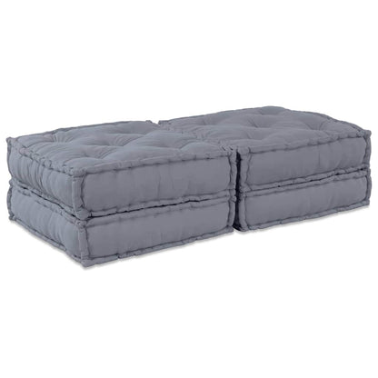 Kissen 2 pcs Grau 70 x 70 x 36 cm Polyester