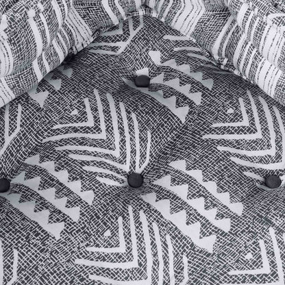 Kissen 2 pcs Grau Stoff