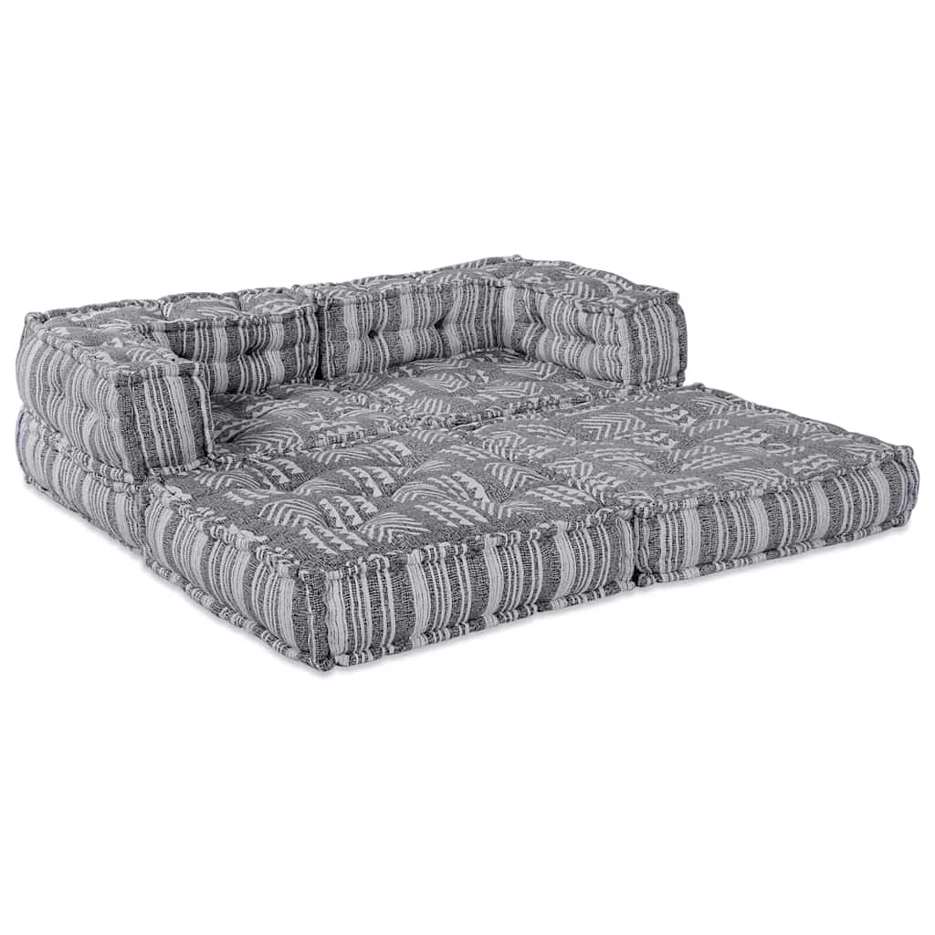 Kissen 2 pcs Grau Stoff