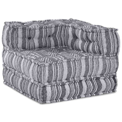 Kissen 2 pcs Grau Stoff
