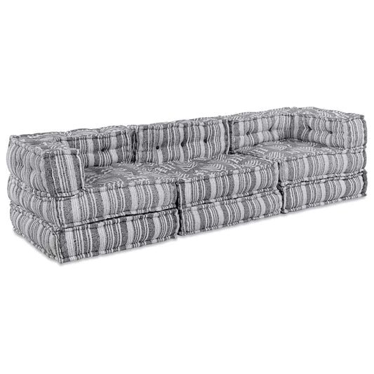 Kissen 3 pcs Hellgrau 70 x 70 x 54 cm Polyester