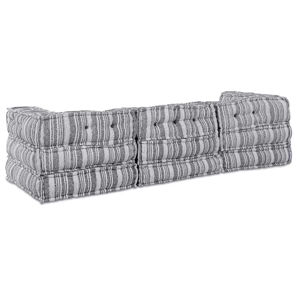 Kissen 3 pcs Hellgrau 70 x 70 x 54 cm Polyester