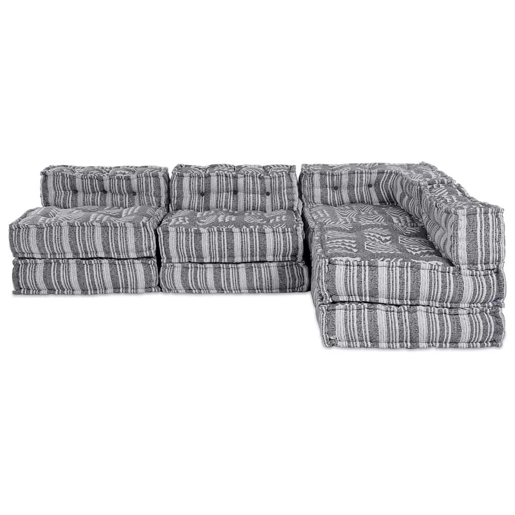 Kissen 4 pcs Hellgrau 70 x 70 x 54 cm Polyester