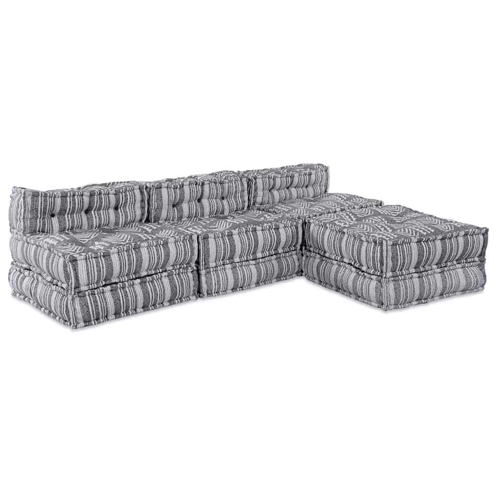 Kissen 4 pcs Hellgrau 70 x 70 x 54 cm Polyester