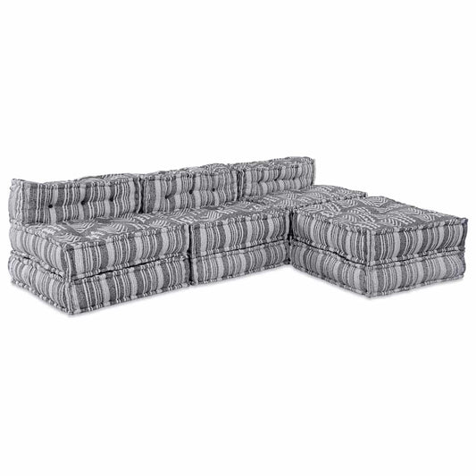 Kissen 4 pcs Hellgrau 70 x 70 x 54 cm Polyester