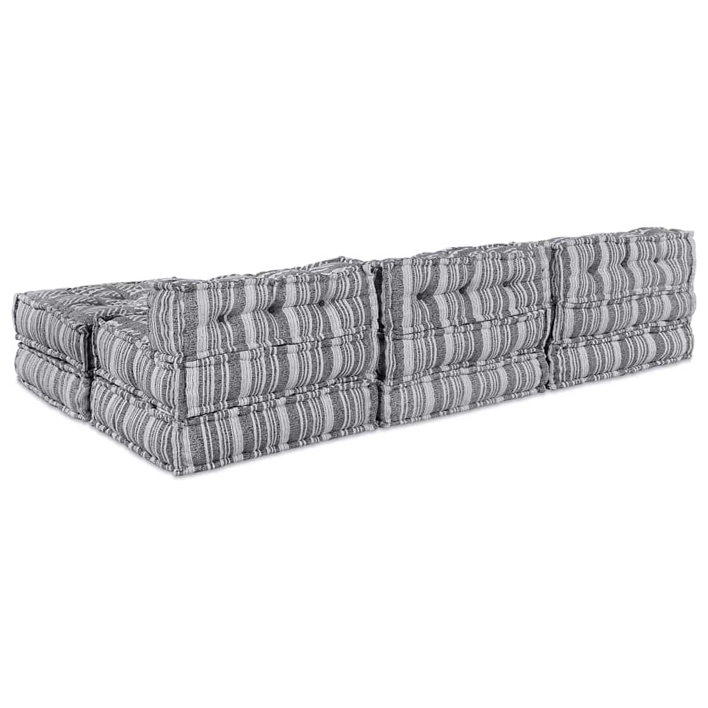 Kissen 4 pcs Hellgrau 70 x 70 x 54 cm Polyester