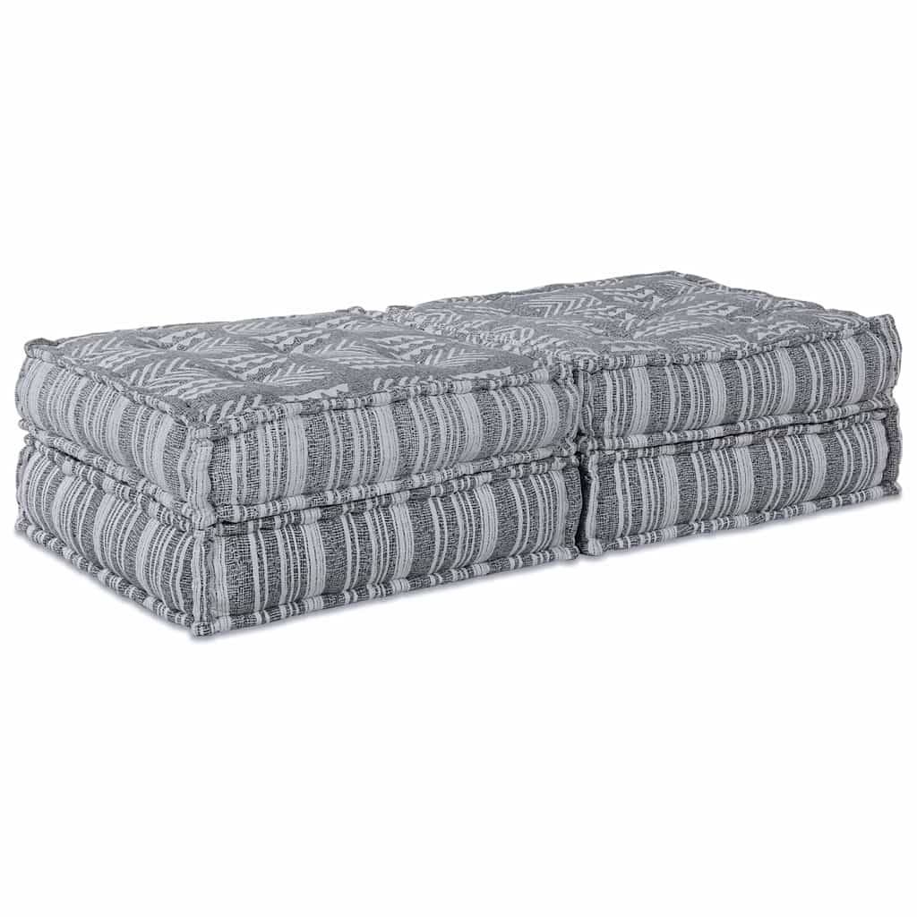 Kissen 2 pcs Hellgrau 70 x 70 x 36 cm Polyester