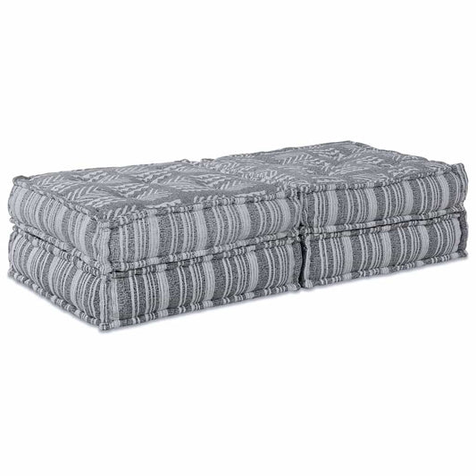 Kissen 2 pcs Hellgrau 70 x 70 x 36 cm Polyester