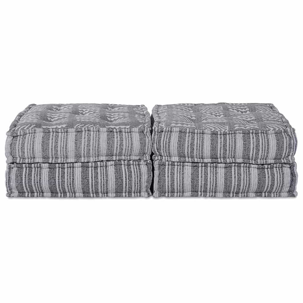 Kissen 2 pcs Hellgrau 70 x 70 x 36 cm Polyester