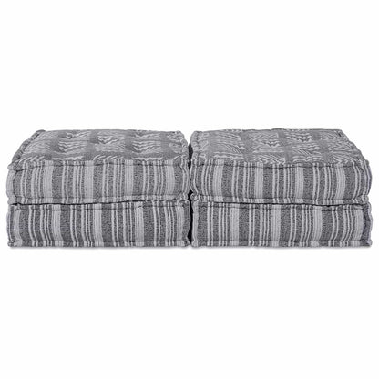 Kissen 2 pcs Hellgrau 70 x 70 x 36 cm Polyester