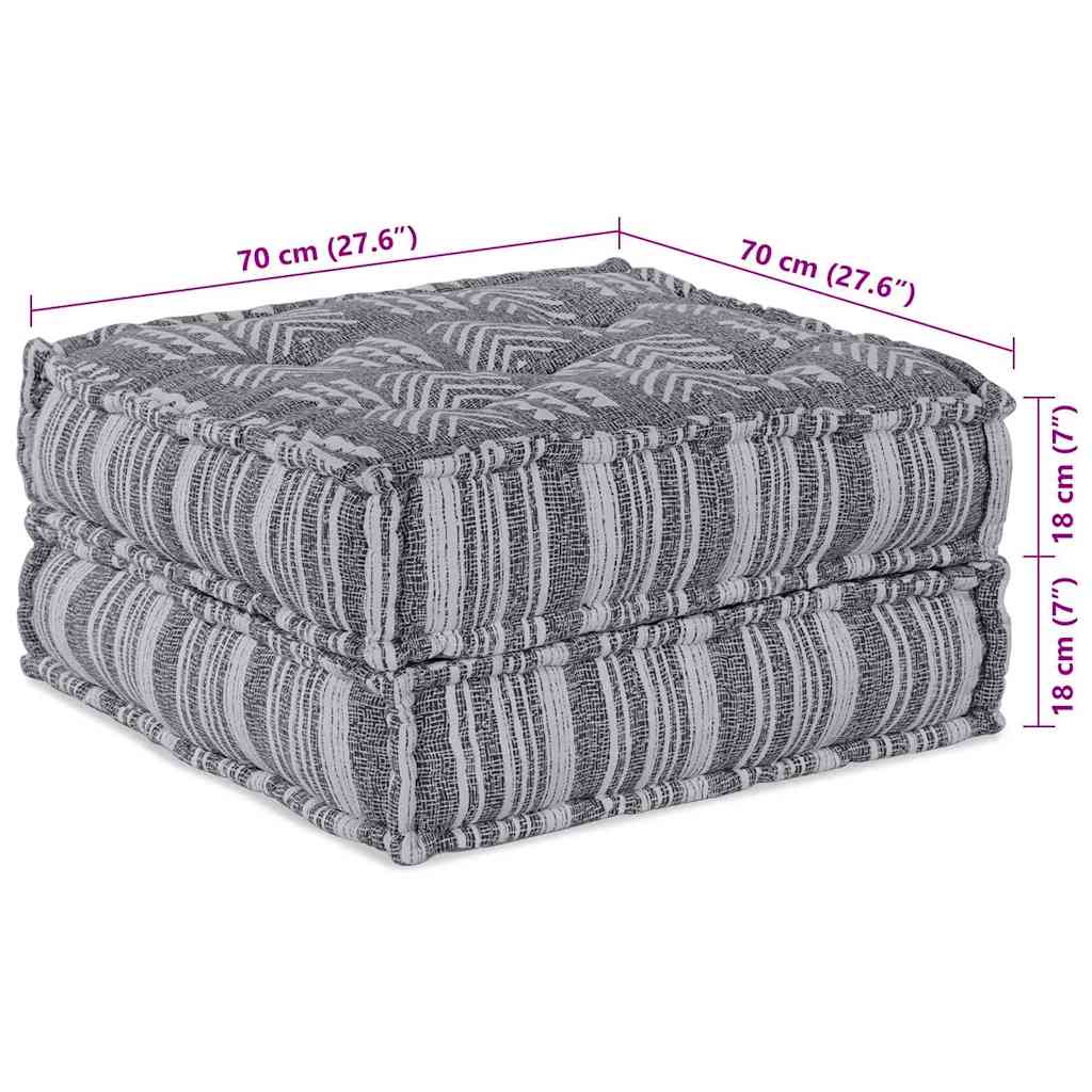 Kissen 2 pcs Hellgrau 70 x 70 x 36 cm Polyester