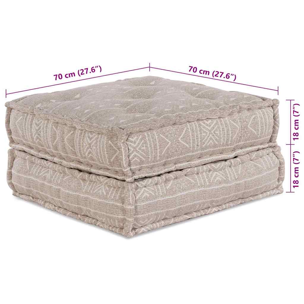 Kissen 2 pcs Braun 70 x 70 x 36 cm Polyester