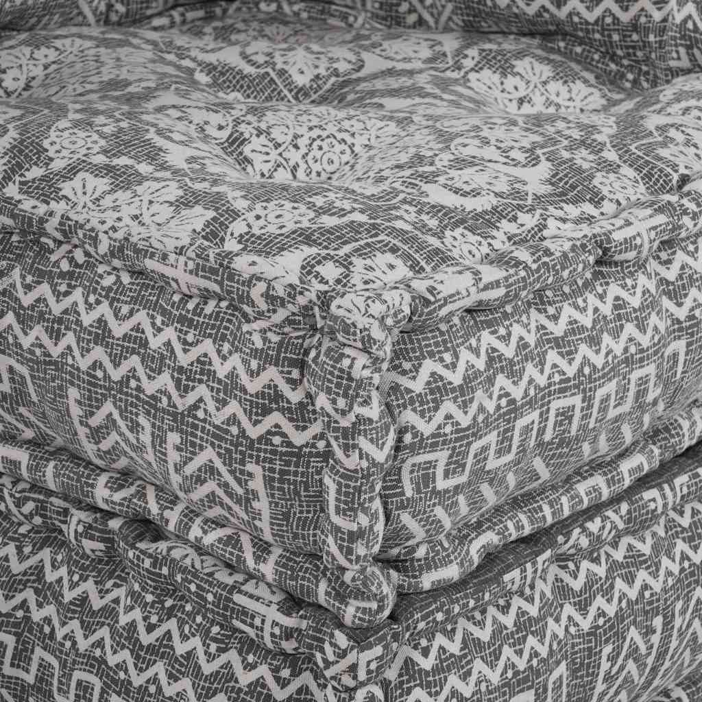 Kissen 2 pcs Hellgrau 70 x 70 x 54 cm Polyester