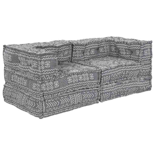 Kissen 2 pcs Hellgrau 70 x 70 x 54 cm Polyester