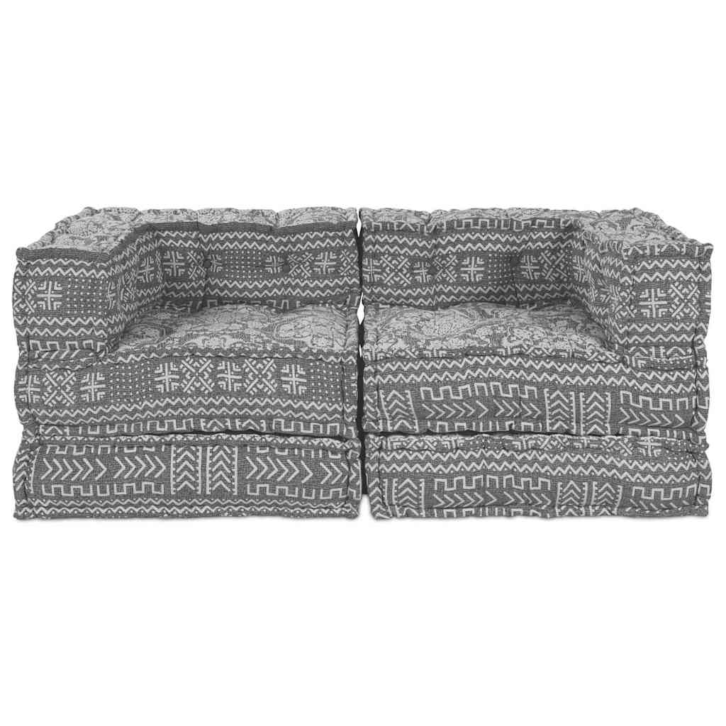 Kissen 2 pcs Hellgrau 70 x 70 x 54 cm Polyester