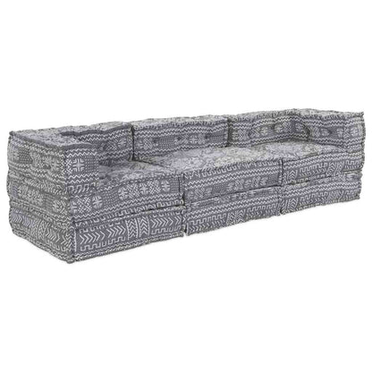Kissen 3 pcs Hellgrau 70 x 70 x 54 cm Polyester