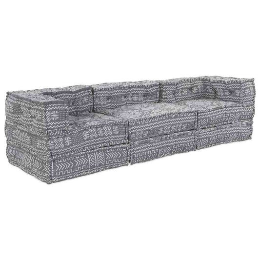 Kissen 3 pcs Hellgrau 70 x 70 x 54 cm Polyester