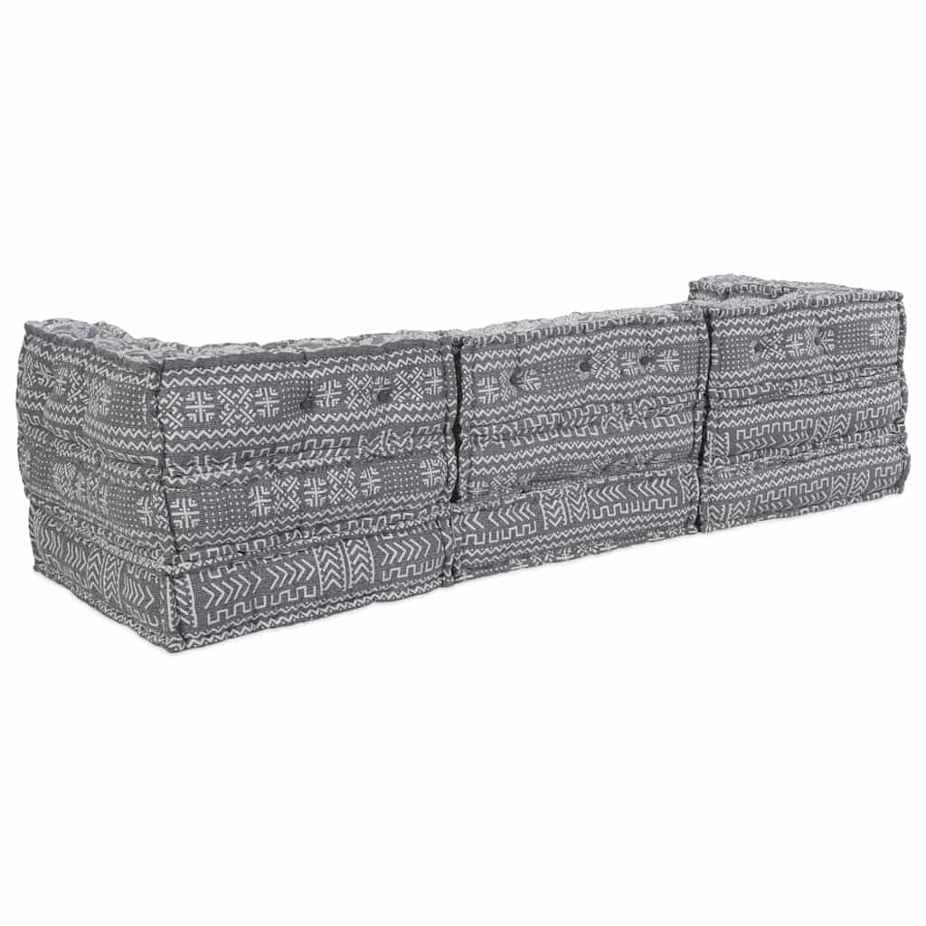 Kissen 3 pcs Hellgrau 70 x 70 x 54 cm Polyester