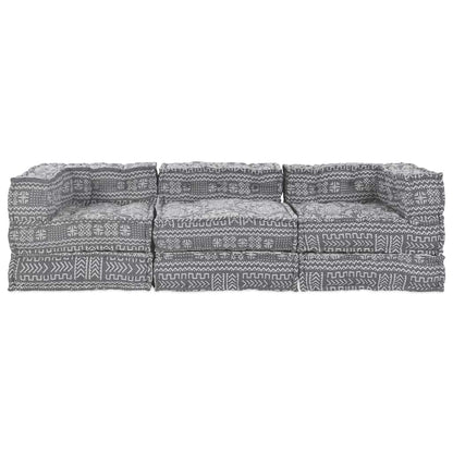 Kissen 3 pcs Hellgrau 70 x 70 x 54 cm Polyester