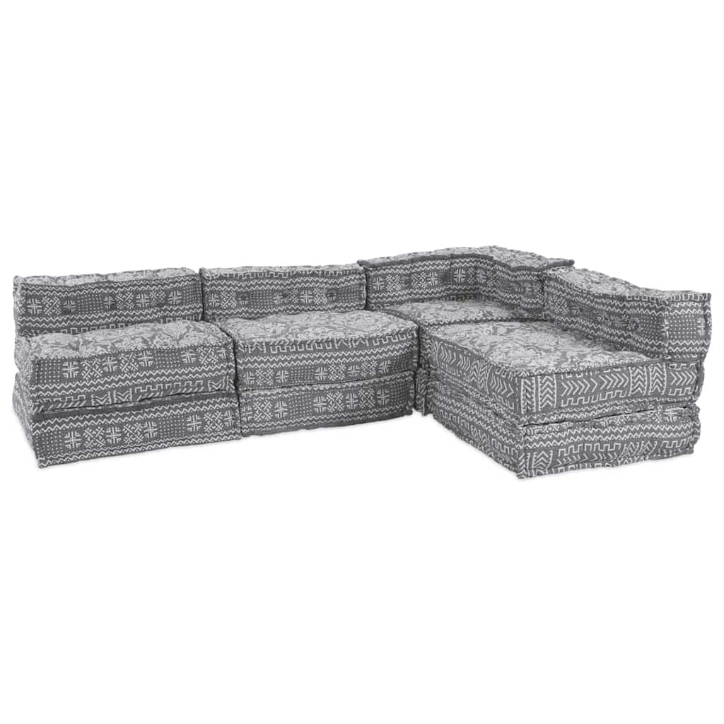 Kissen 4 pcs Hellgrau 70 x 70 x 54 cm Polyester