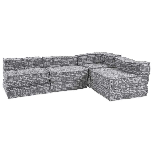 Kissen 4 pcs Hellgrau 70 x 70 x 54 cm Polyester