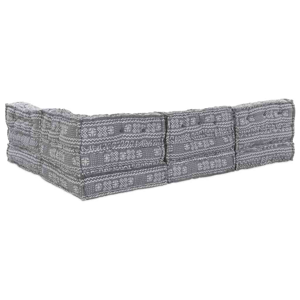 Kissen 4 pcs Hellgrau 70 x 70 x 54 cm Polyester