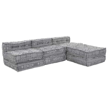 Kissen 4 pcs Hellgrau 70 x 70 x 54 cm Polyester