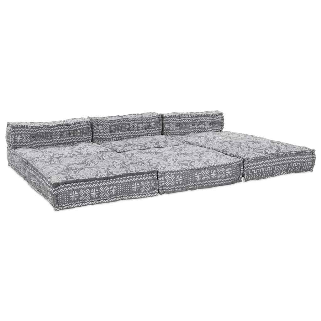 Kissen 4 pcs Hellgrau 70 x 70 x 54 cm Polyester