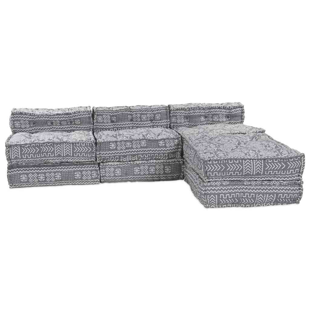 Kissen 4 pcs Hellgrau 70 x 70 x 54 cm Polyester