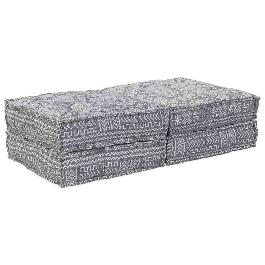 Kissen 2 pcs Hellgrau 70 x 70 x 36 cm Polyester
