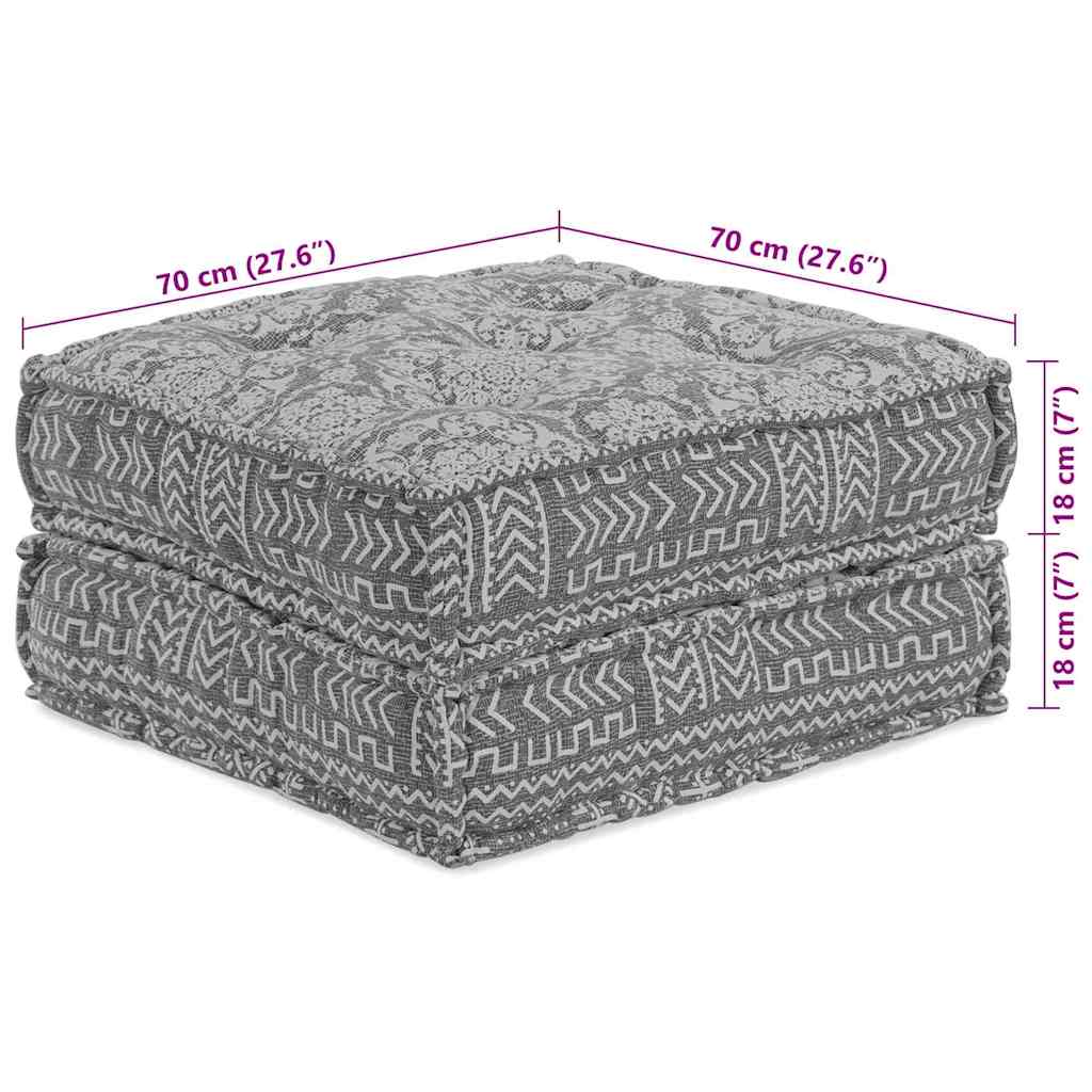 Kissen 2 pcs Hellgrau 70 x 70 x 36 cm Polyester