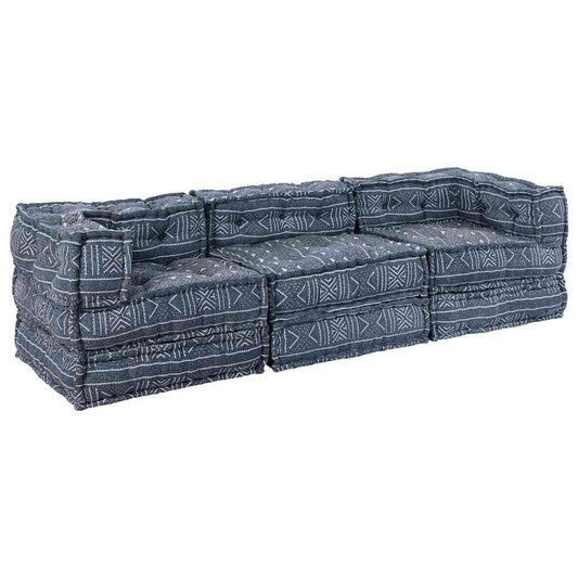 Kissen 3 pcs Blau 70 x 70 x 54 cm Polyester