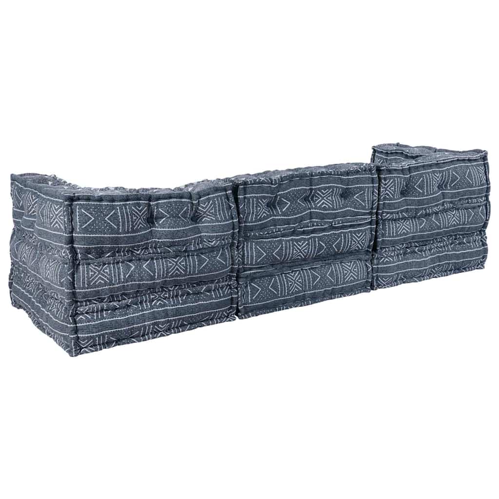 Kissen 3 pcs Blau 70 x 70 x 54 cm Polyester