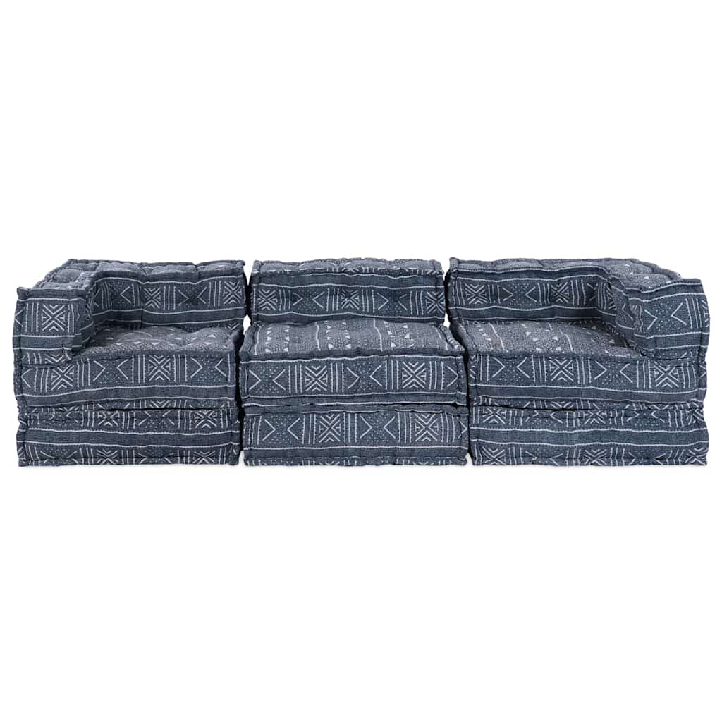 Kissen 3 pcs Blau 70 x 70 x 54 cm Polyester