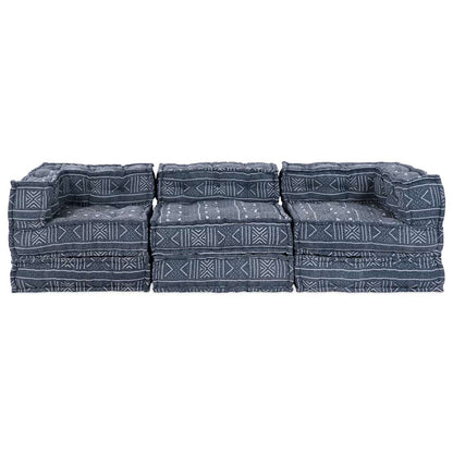 Kissen 3 pcs Blau 70 x 70 x 54 cm Polyester