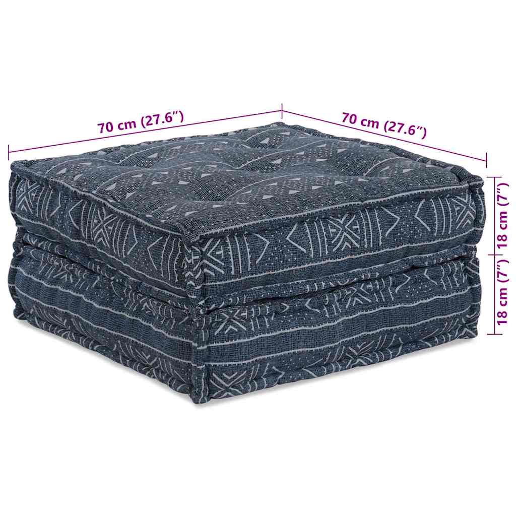 Kissen 2 pcs Blau 70 x 70 x 36 cm Polyester