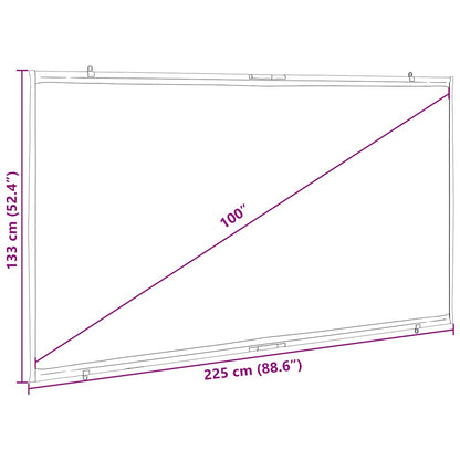 Beamer Leinwand Wandhängend 100 Zoll 16:9