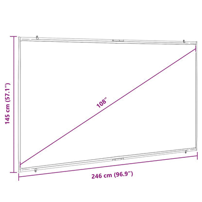 Beamer Leinwand Wandhängend 108 Zoll 16:9