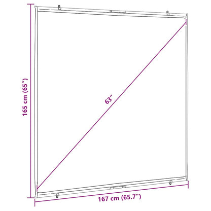 Beamer Leinwand Wandhängend 89 Zoll 1:1