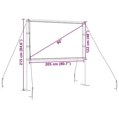Beamer Leinwand mit Ständer 90 Zoll 16:9