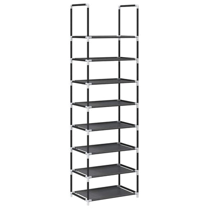 Schuhregal 8-stöckig Schwarz 44x28x145 cm Vliesstoff